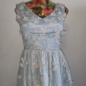 Hand Sewn Lacey Flowery Dress